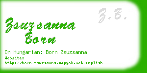 zsuzsanna born business card